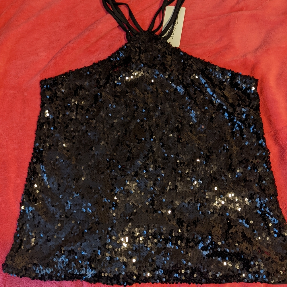 Black Sequin Cross Next Too